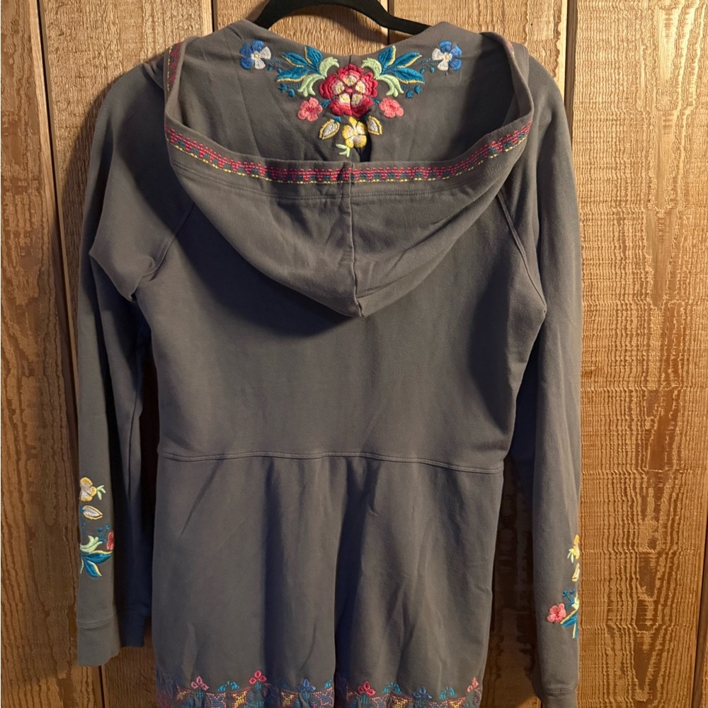 Johnny Was Embroidered Zip Up Hoodie size XS - Picture 2 of 6